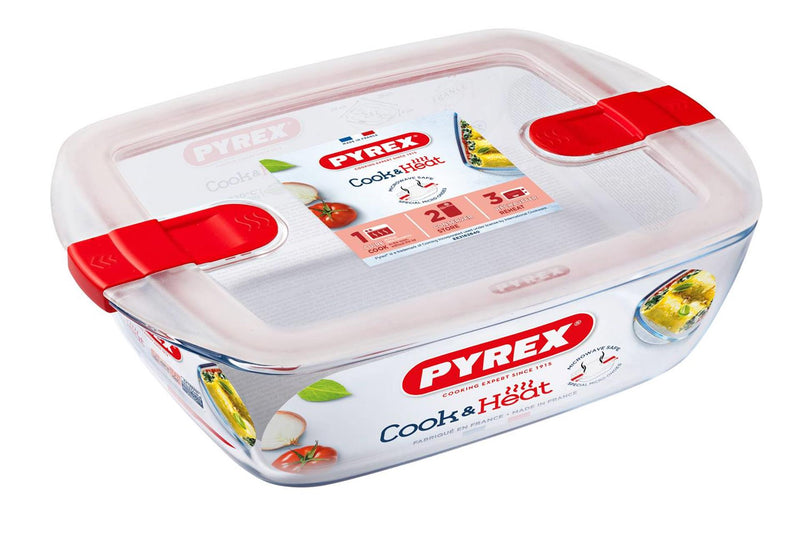 Load image into Gallery viewer, Pyrex schaal met deksel 1,1l 23x15x6cm
