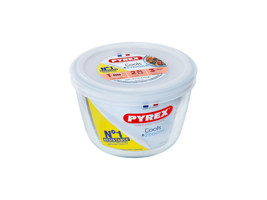 Pyrex ronde schaal 0,6 l (ø 12 cm) met vershouddeksel