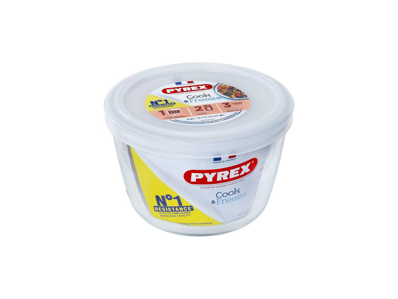 Load image into Gallery viewer, Pyrex schaal met kunststof deksel 0,6l
