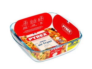 Pyrex airfryer ovenschaal vierkant 25x22x7cm 2.2l