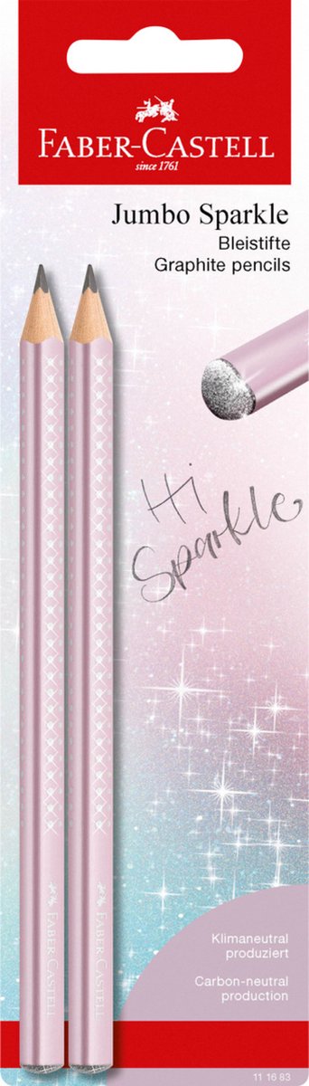 Faber-castell potlodenset - jumbo sparkle cosmic - 2 stuks op blisterkaart - fc-111683