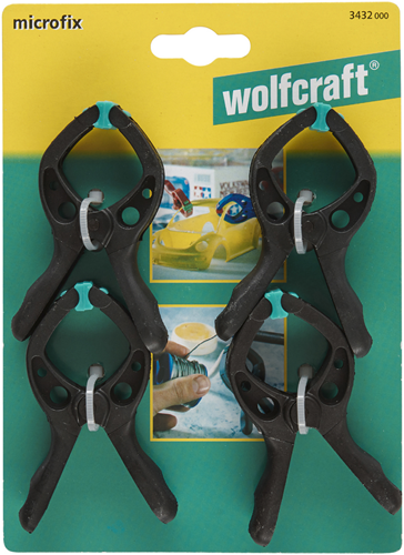 Wolfcraft microfix | veerklemmen | 4 stuks - 3432000