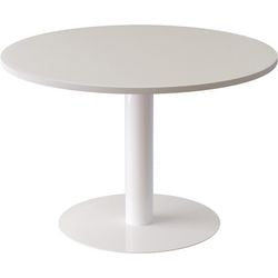 Ronde tafel paperflow easyoffice melamine, staal wit