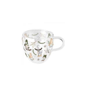Ambiente dubbelwandig glas 200ml forest gnomes white