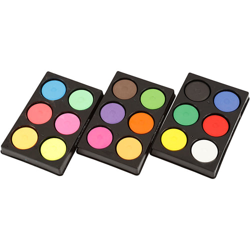 Colortime waterverf, h: 16 mm, d 44 mm, neon kleuren, extra kleuren, 1 doos