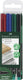 Faber-castell multimarker - permanent - lijnbreedte f - 4 stuks - met gum - fc-151304