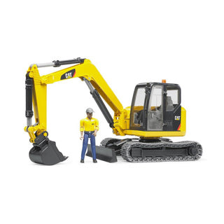 Bruder 2466 cat minibagger met speelfiguur