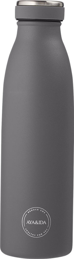 Aya ida - drinking bottle - thermosfles - waterfles - 500ml - dark grey
