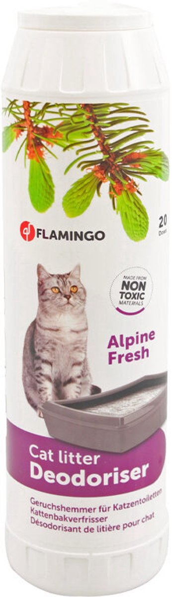 Flamingo kattenbakontgeurder – wilde kers bloemengeur – voor een frisse kattenbak