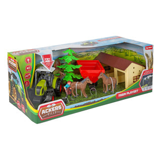 Load image into Gallery viewer, Boerderij set stal + tractor 7 delig licht+ geluid assorti
