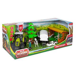 Load image into Gallery viewer, Boerderij set stal + tractor 7 delig licht+ geluid assorti
