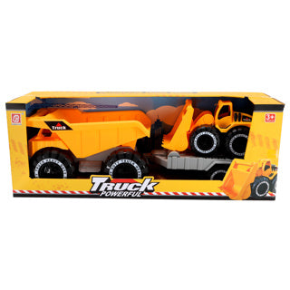 No brand bouwvoertuigen set met frictie