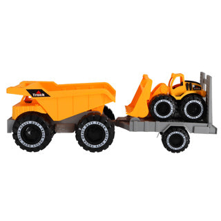 No brand bouwvoertuigen set met frictie