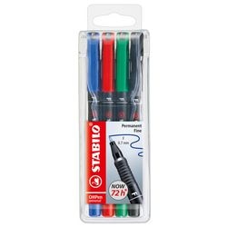 Load image into Gallery viewer, Stabilo ohpen fijn permanente marker in etui - 4dlg.
