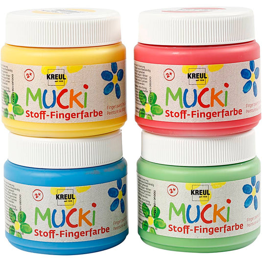 Creativ company https: www.cchobby.nl muck-vingerverf-blauw-groen-rood-geel-4x150-ml-1-doos