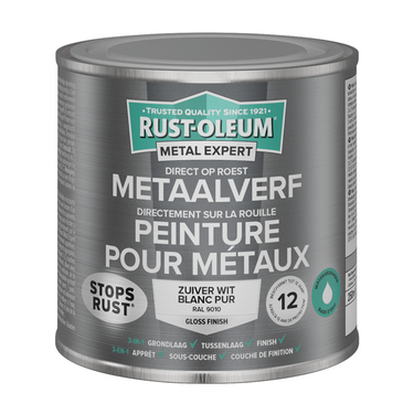 Rust-oleum 1071403 - metaalverf-hg -ral9010 - 250m direct op roest | 1 stuks