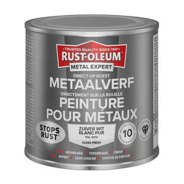 Rust-oleum 1071341 - metaalverf -hg -ral9010 -250mlmetaalverf -hg -ral9010 -250m | 1 stuks