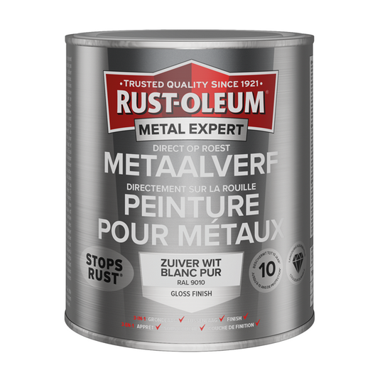 Rust-oleum 1071343 - metaalverf -hg -ral9010 -750mldirect op roest | 1 stuks