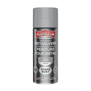 Rust-oleum 1071372 - hamerslag - zilver - 400ml direct op roest - metaalverf | 1 stuks
