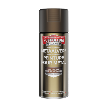 Rust-oleum 1071379 - metaalverf - gietbrons - 400m metal expert designer finish | 1 stuks