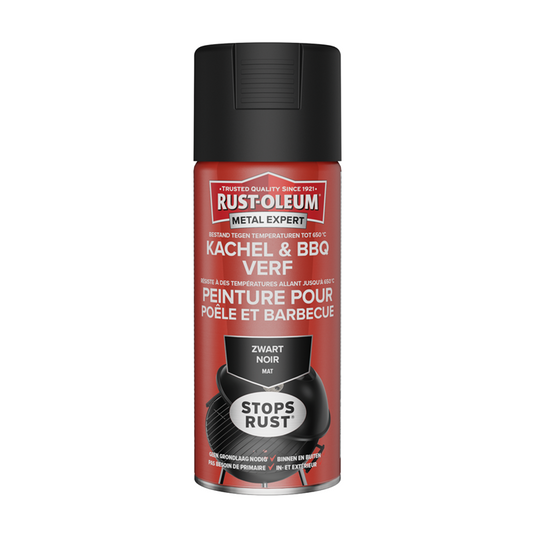 Rust-oleum 1071381 - bbq-verf- zwart mat 400ml | 1 stuks