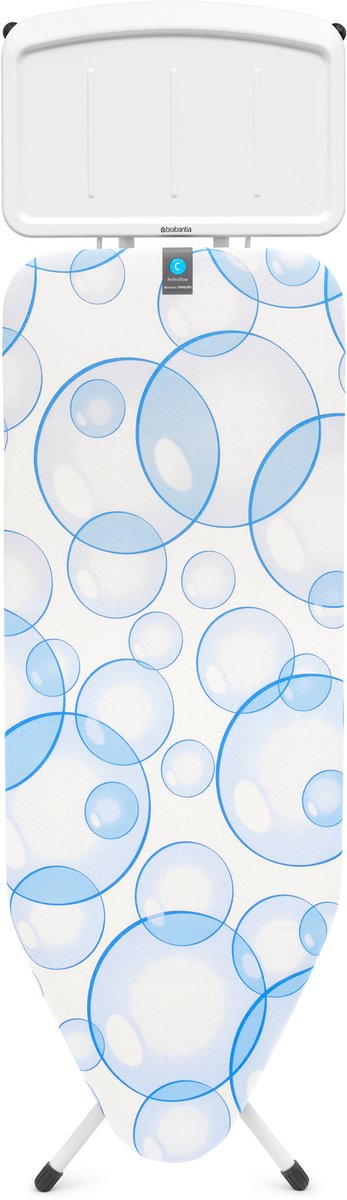 Brabantia perfect flow strijkplank c - voor stoomgenerator - 124 x 45 cm - bubbles