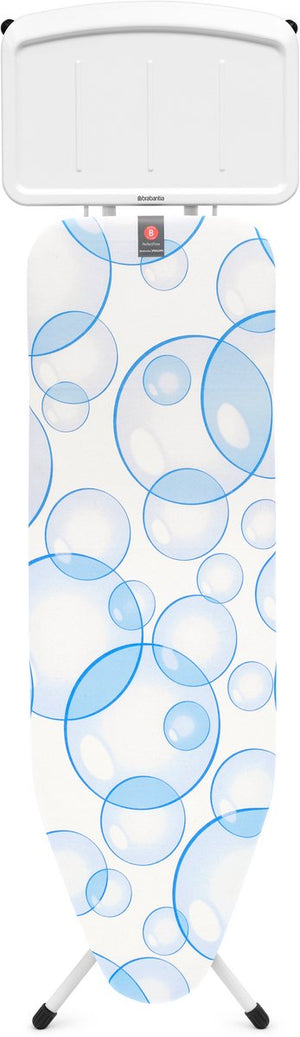 Brabantia perfect flow strijkplank b - voor stoomgenerator - 124 x 38 cm - bubbles