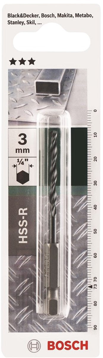 Bosch hss-r metaalboor - zeskant - 3 mm