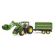 Bruder john deere 7r 350 met frontlader en transportaanhanger modelvoertuig (03155)