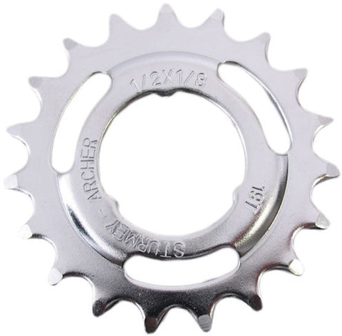 sprocket attachment 1/2 x 1/8 19T chrome plated