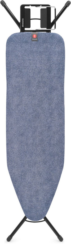 Brabantia strijkplank b - voor strijkijzer - 124 x 38 cm - denim blue
