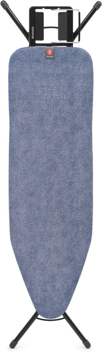 Brabantia strijkplank b - voor strijkijzer - 124 x 38 cm - denim blue