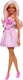 Barbie pop - schouderloos roze jurkje - pop met roze haar - modepop
