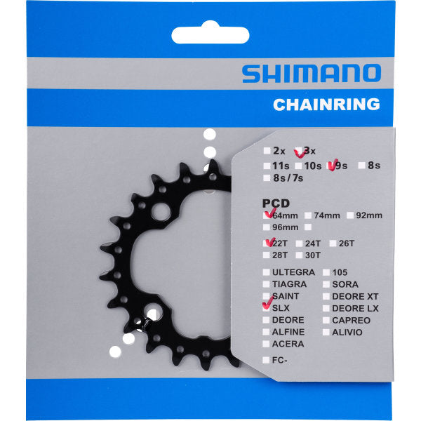 Shimano chainring Deore 10V 24T Y1RP24000 M617 black