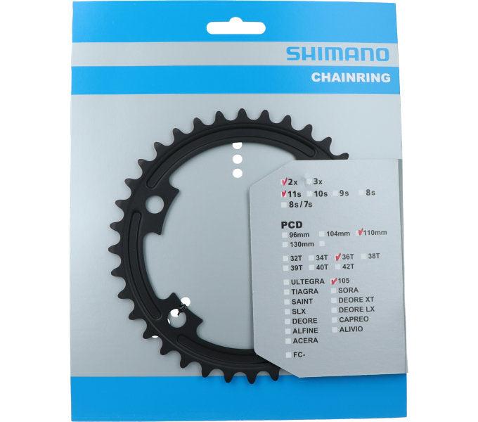 chainring 105 11V 36T aluminum black