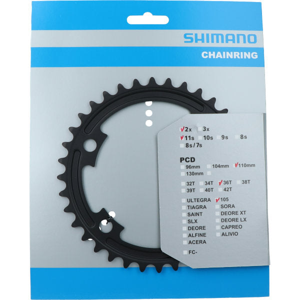 chainring 105 11V 36T aluminum black