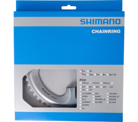 Chainring 50T Shimano 105 FC-R7000 - silver
