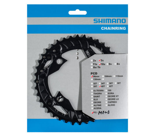Shimano Kettingblad 40T FC-MT500 FC-M523 (AN) 10 speed zwart
