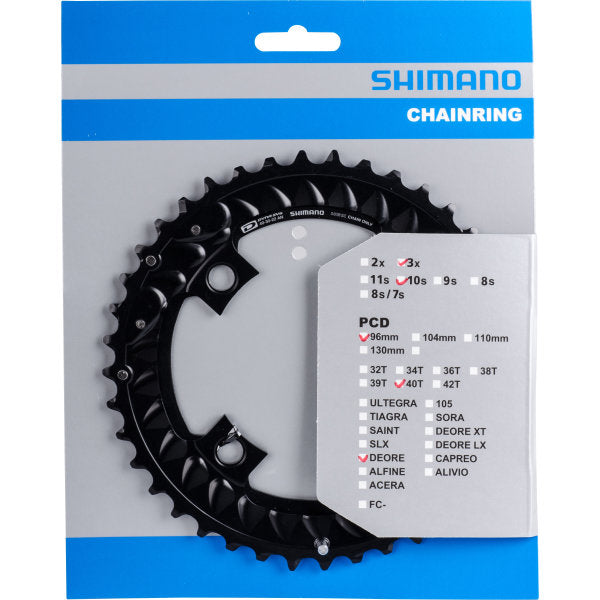 Shimano chainring Deore 10V 40T BCD 96mm Y1WC98020 M6000