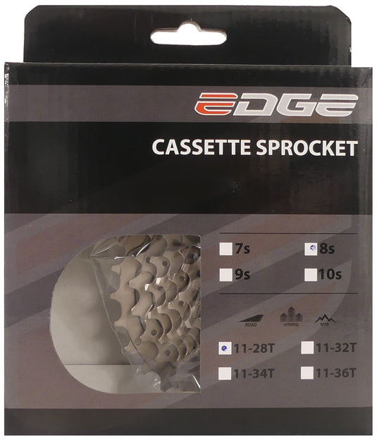 Edge cassette 8 speed cs-m5008 11-28t - zilver