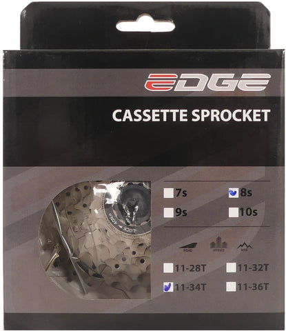 Cassette 8 speed Edge CSM5008 11-34T - silver