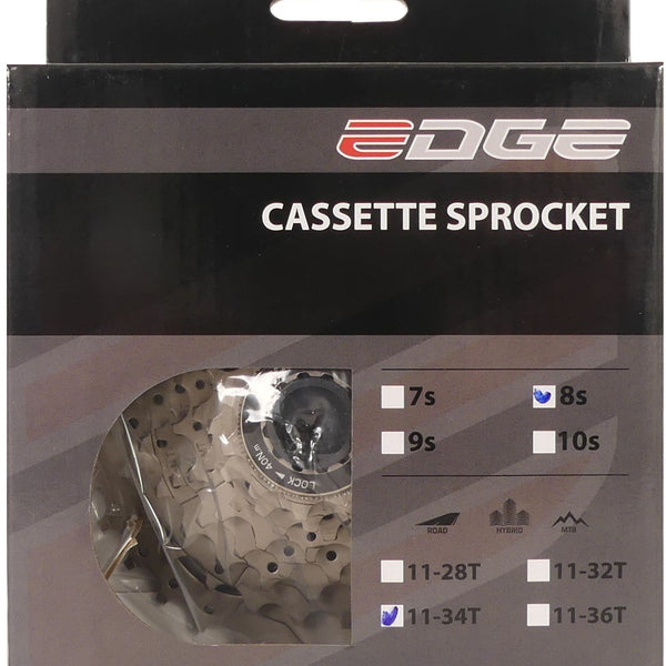 Cassette 8 speed Edge CSM5008 11-34T - silver