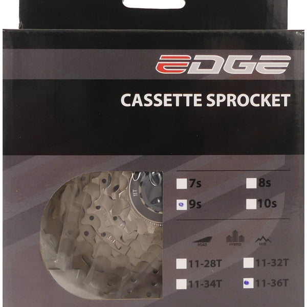 Cassette 9 speed Edge CSM5009 11-36T - silver