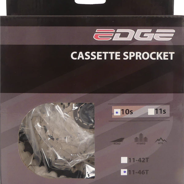 Cassette 10 speed Edge CSM6010 11-46T -silver/black