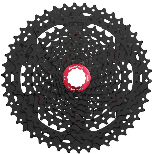 Sunrace Cassette 10 speed CS-MX3 11-46T zwart rood