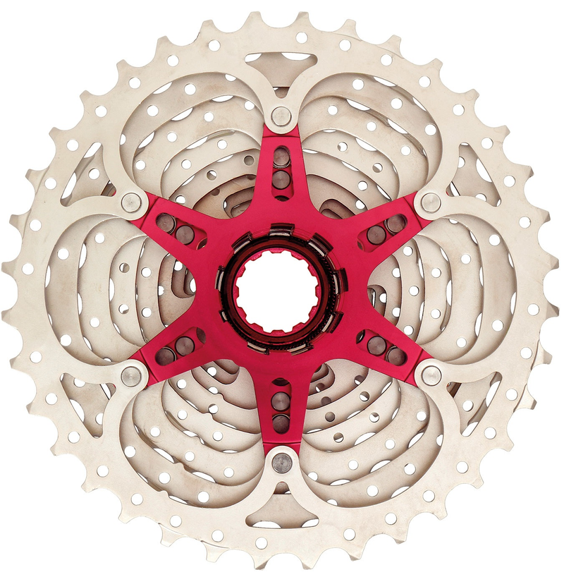 Load image into Gallery viewer, SunRace 10 speed cassette 11-36t. zilver csmx0

