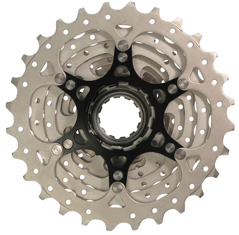 Sunrace cassette 10 speed 11-28t. csrs0 silver alu spider