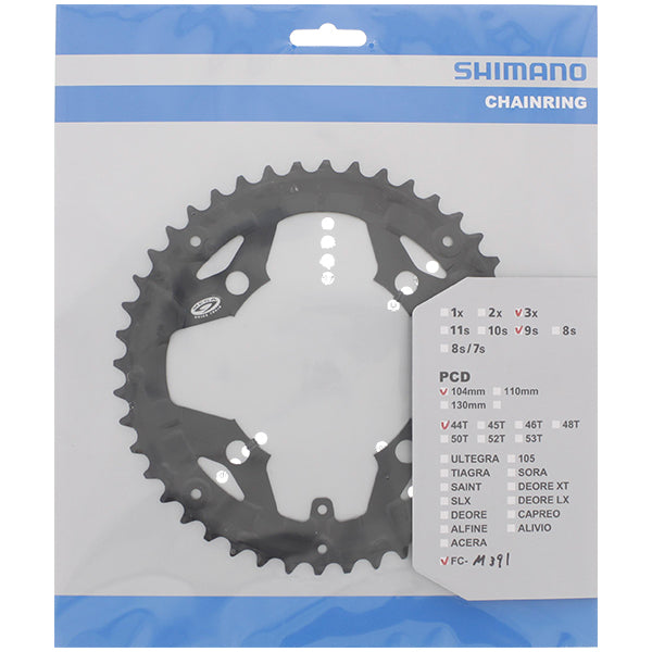 Shimano y1me98050 acera fc-m391 chainring 44t black