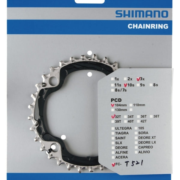 Shimano chainring Deore 10V 32T Y1NL98010 M610 black