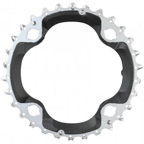 chainring XT M782 30T-AN 10S 96 mm black/silver